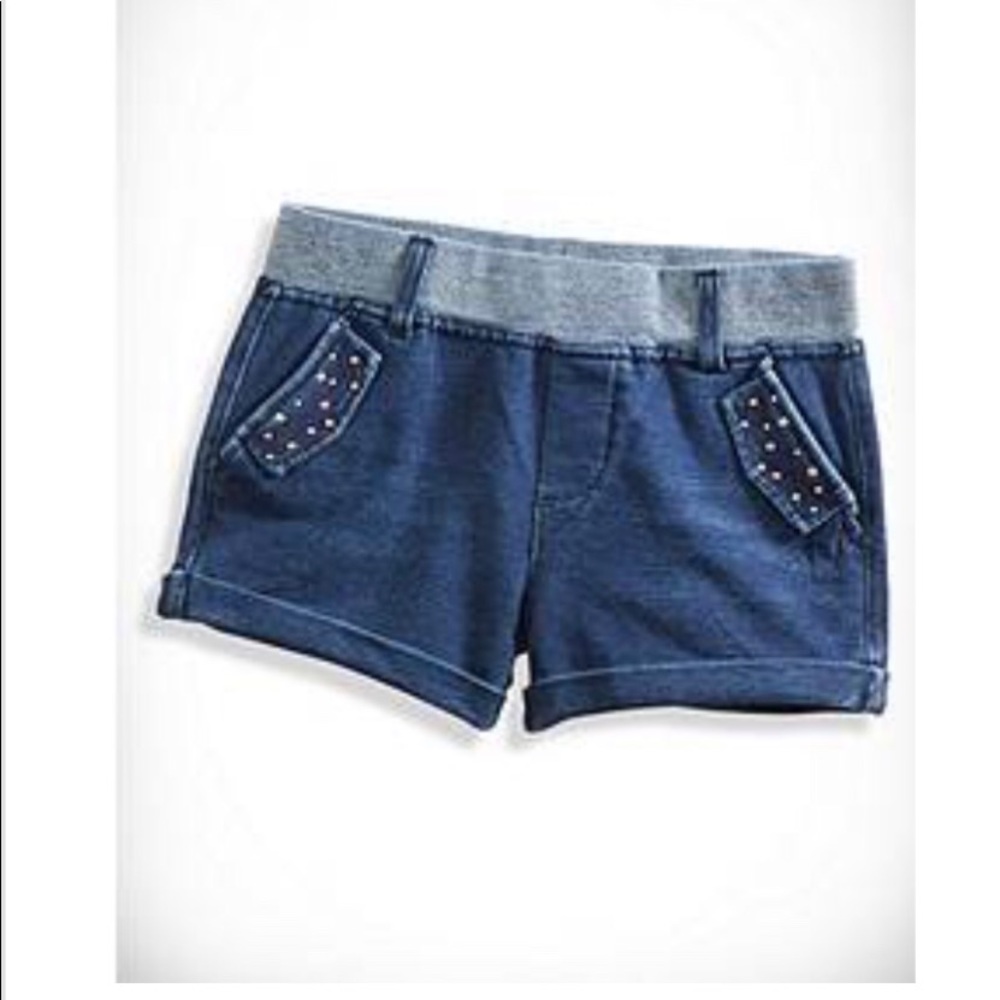 GUESS?? Studded knit denim shorts- size 3T
